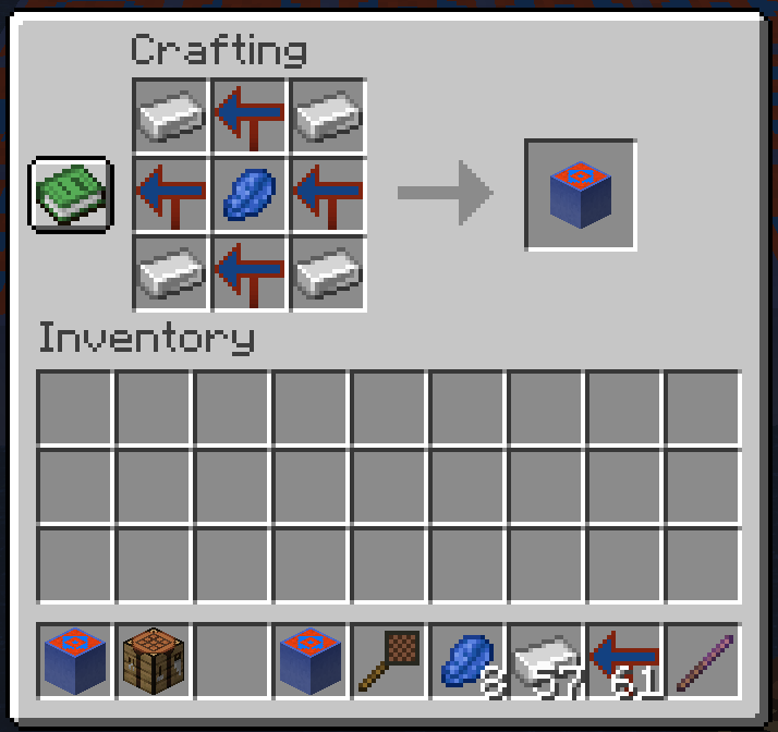 Crafting recipe for the Accelerator